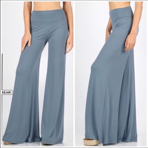 Burgundy Palazzo Pants - Picture 3 of 7